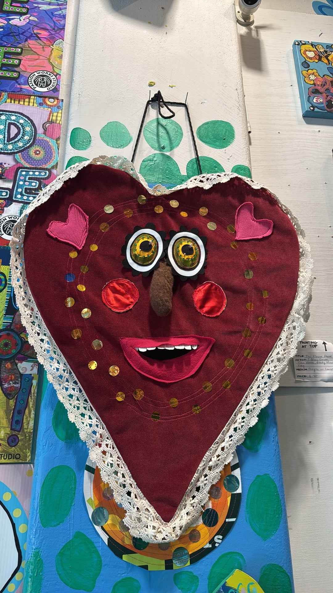 Large Smiling Heart Wallhanging