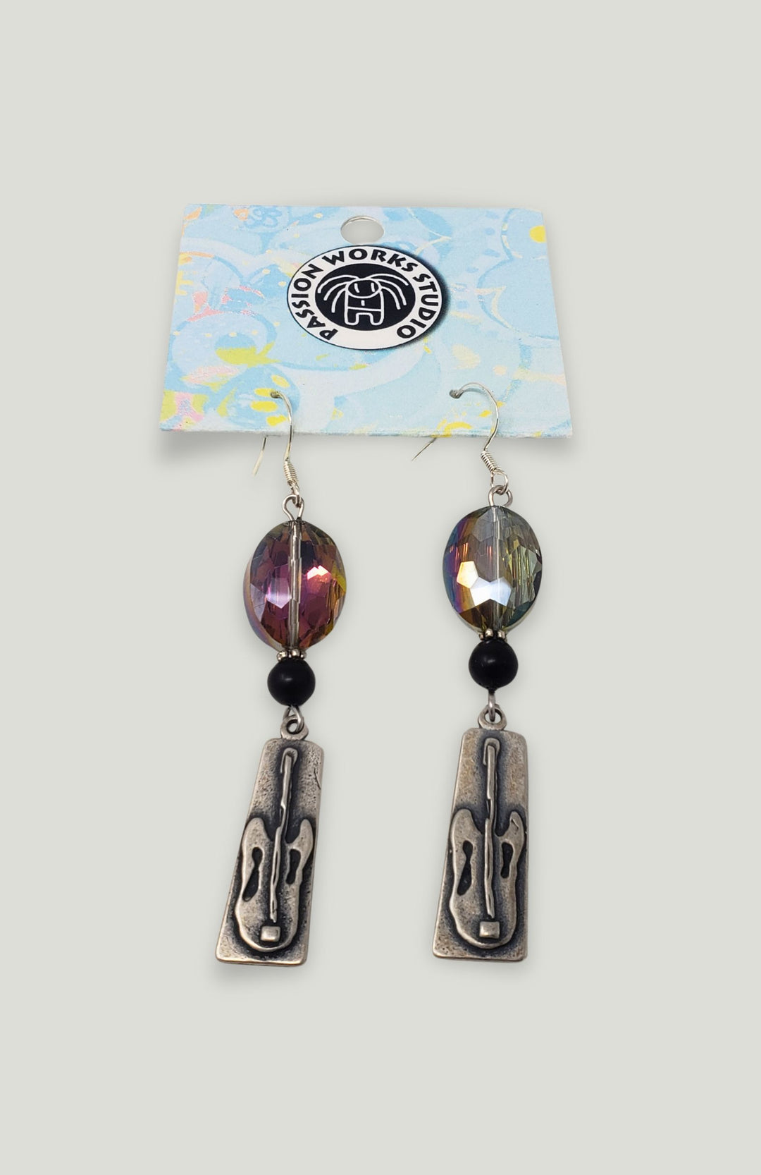 Beaded Guitar Earrings