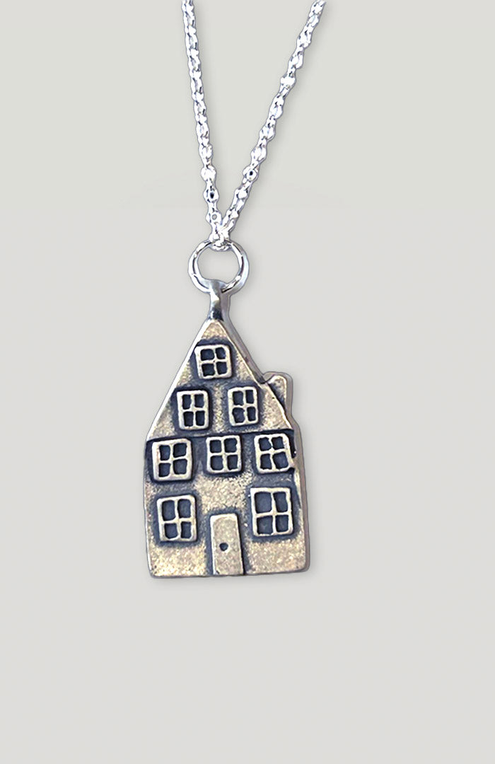 Silver House Necklace