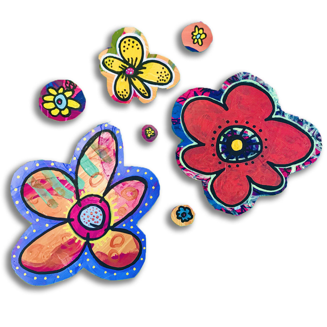 Hand Painted Magnets - 6 pack