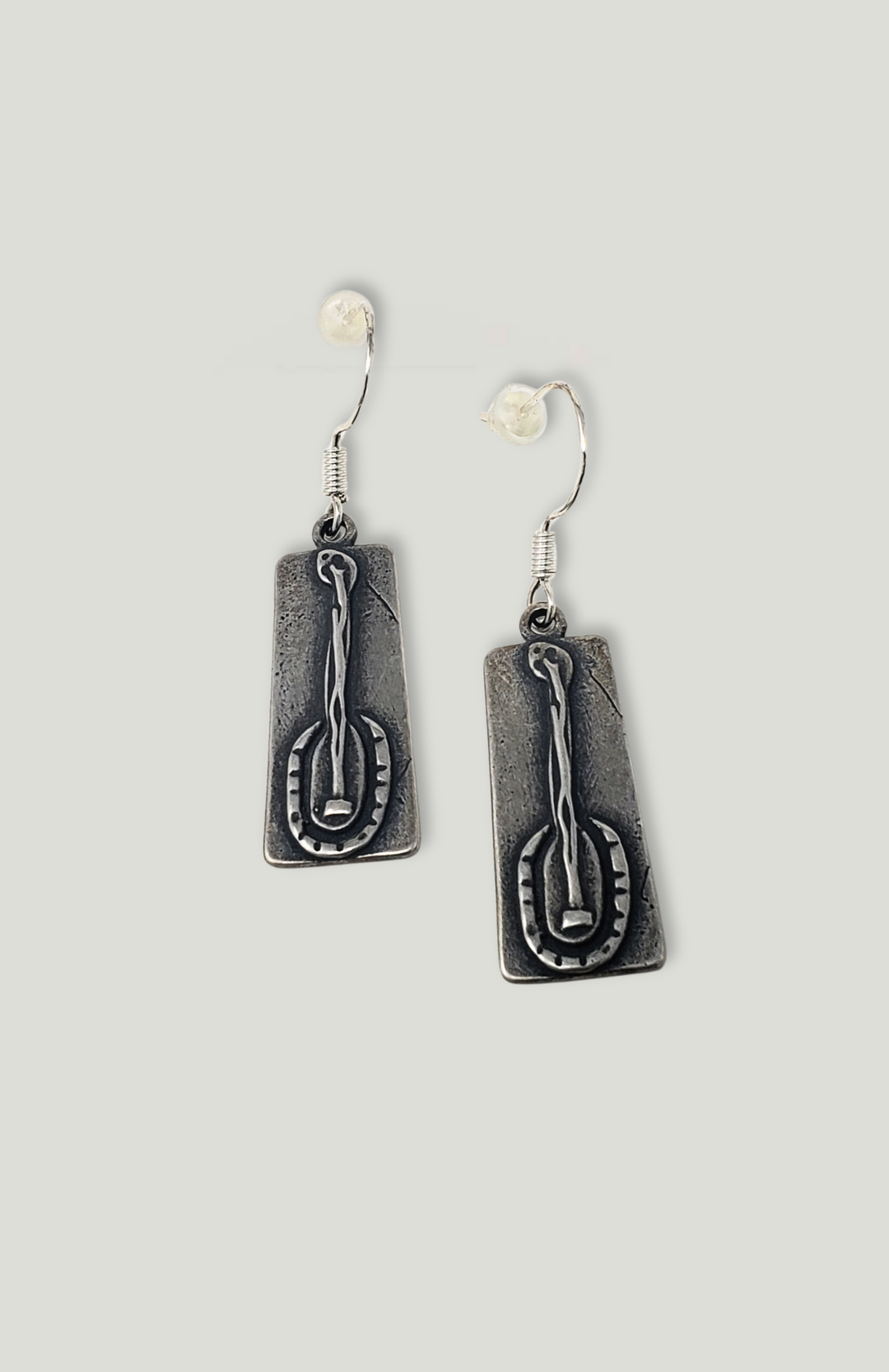 Silver Banjo Earrings