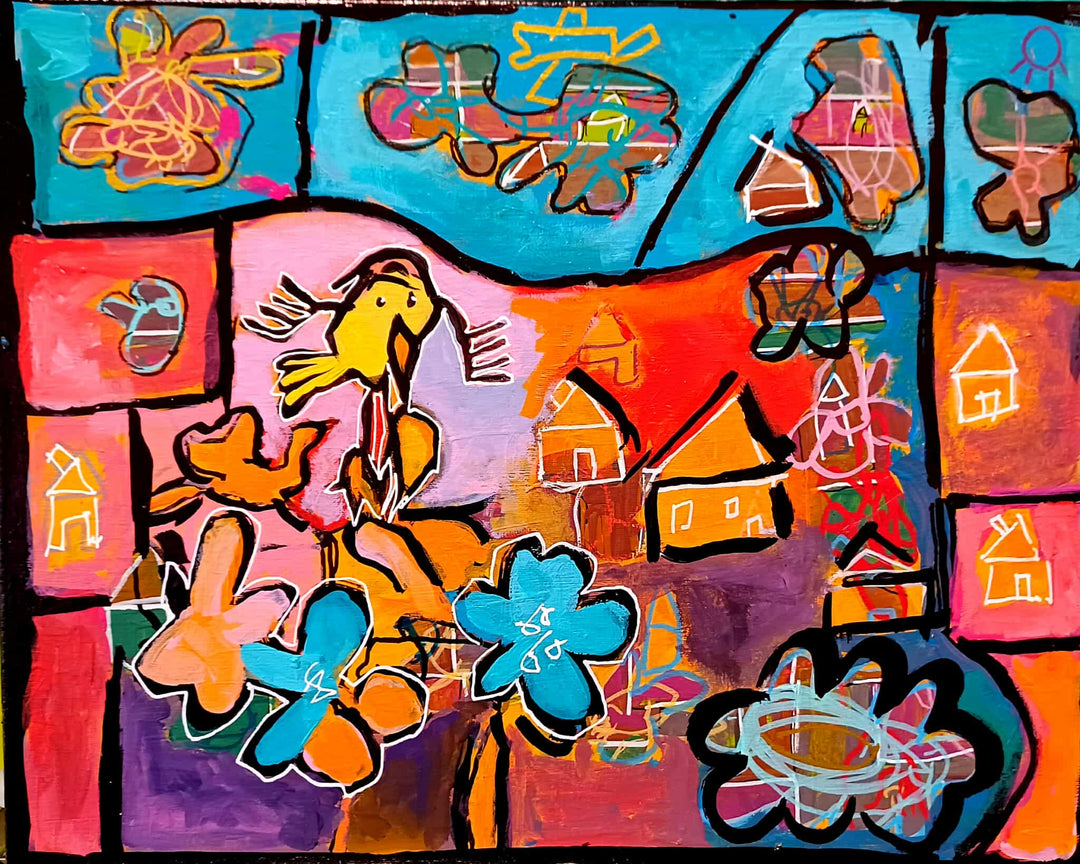 Hatched Among the Flowers