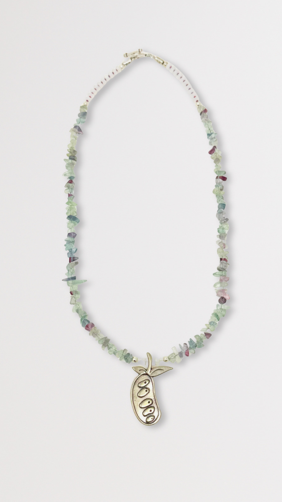 Beaded Bronze Pawpaw Choker Necklace