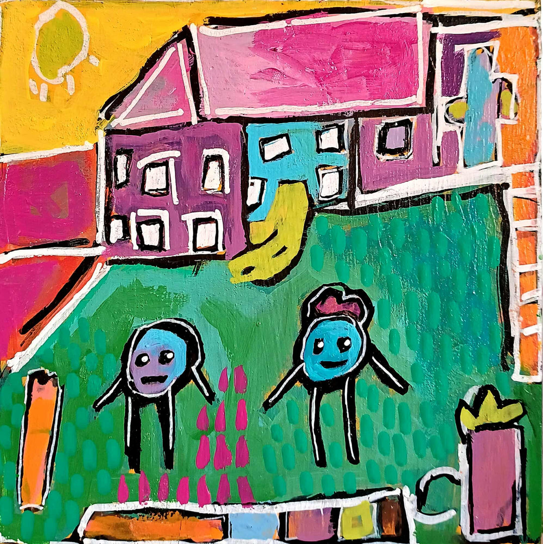 Friends by the Sidewalk