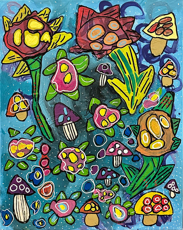 Mushroom Flower Garden