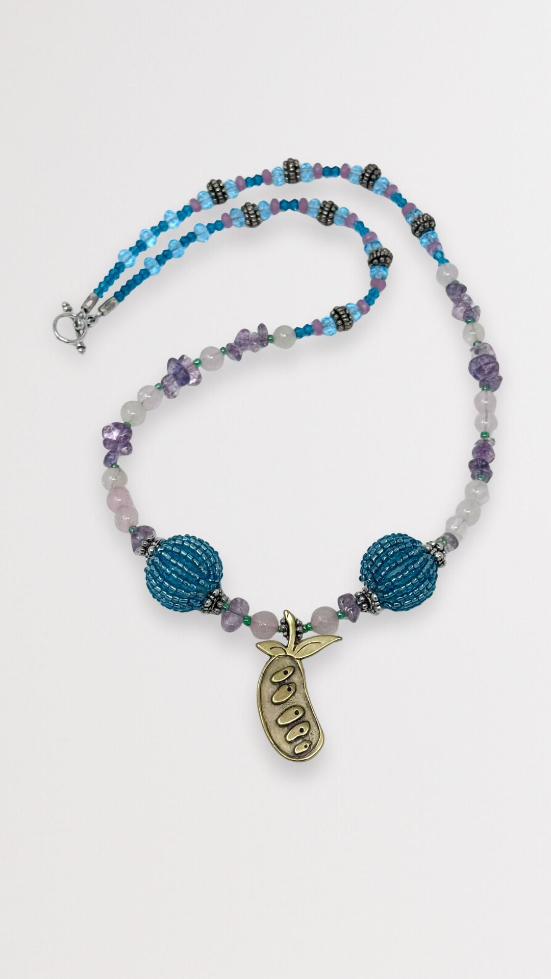 Beaded Bronze Pawpaw Necklace