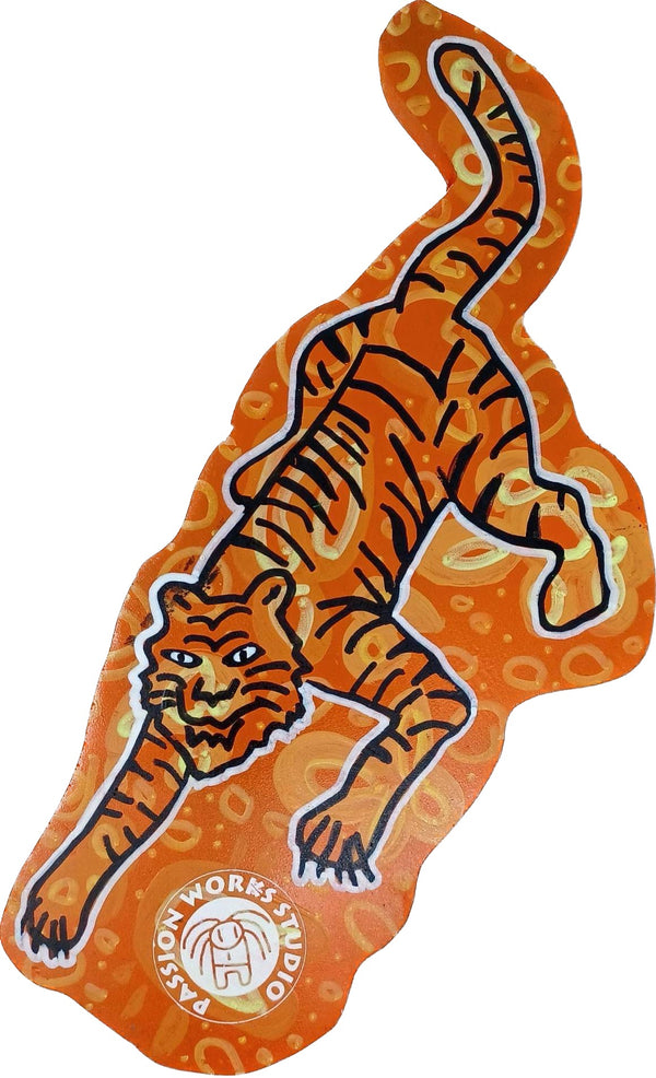 Tiger Woodcut Out